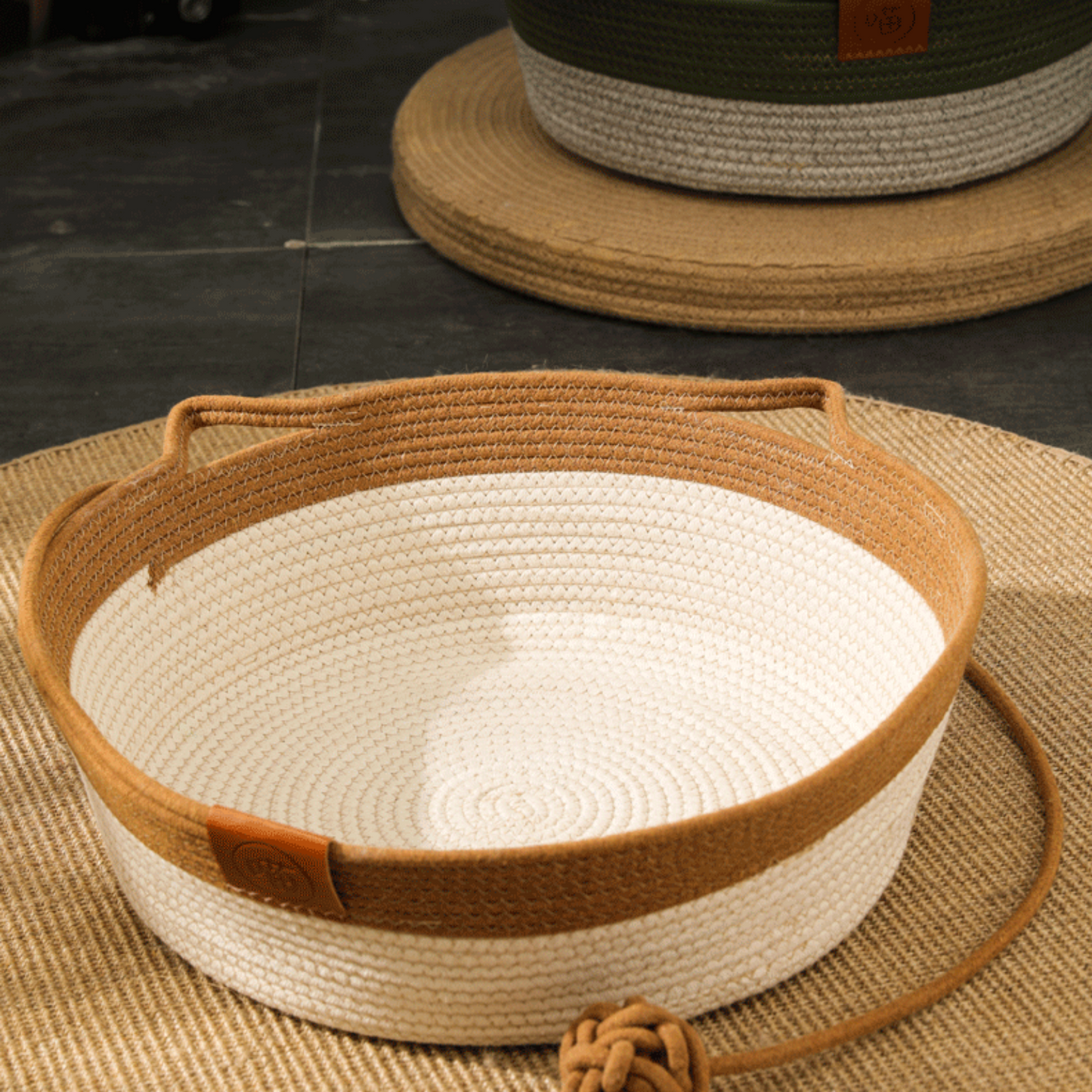 Panier Cocon Tressé pour Chat